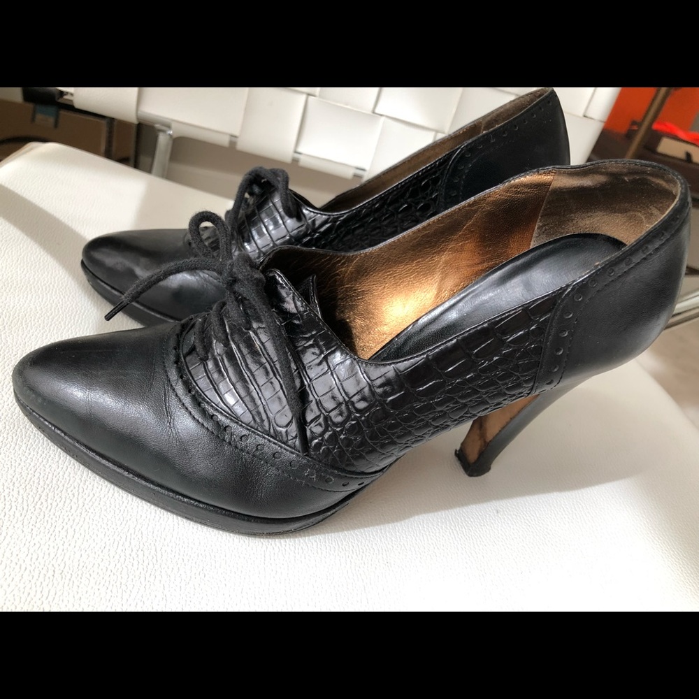 Banana Republic Oxford styled with heels